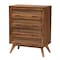 Baxton Studio Melora Mid-Century Modern Walnut Brown Finished Wood and Rattan Twin Size 4-Piece Bedroom Set 241-11178-11179-11298-11299-11300-ZORO - alternate 9